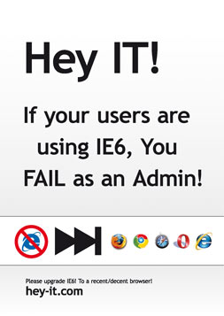 IE 6 SUCKS! Get a browser that is actually capable of surfing the Internet!